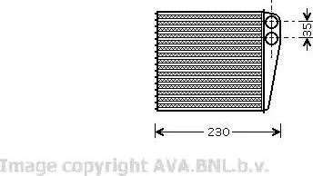 Ava Quality Cooling VW6229 - Heat Exchanger, interior heating www.autospares.lv