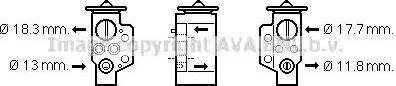 Ava Quality Cooling VW1311 - Izplešanās vārsts, Gaisa kond. sistēma www.autospares.lv