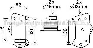 Ava Quality Cooling VW3395 - Масляный радиатор, автоматическая коробка передач www.autospares.lv