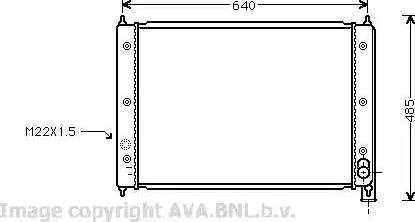 Ava Quality Cooling VW 2034 - Radiators, Motora dzesēšanas sistēma www.autospares.lv