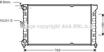 Ava Quality Cooling VW 2037 - Radiators, Motora dzesēšanas sistēma www.autospares.lv