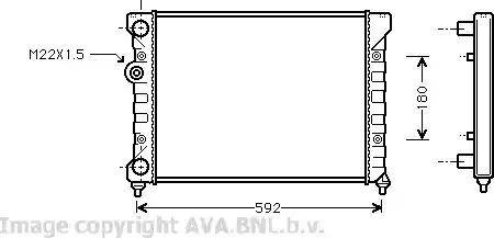 Ava Quality Cooling VW 2029 - Radiators, Motora dzesēšanas sistēma autospares.lv