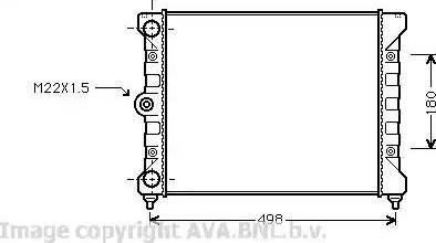 Ava Quality Cooling VW 2028 - Radiators, Motora dzesēšanas sistēma autospares.lv