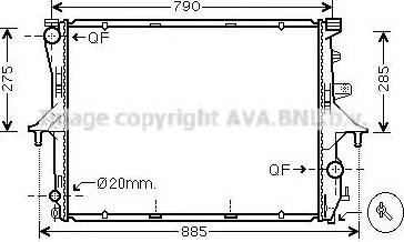 Ava Quality Cooling VW 2199 - Radiators, Motora dzesēšanas sistēma www.autospares.lv