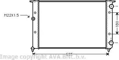 Ava Quality Cooling VW 2116 - Radiators, Motora dzesēšanas sistēma autospares.lv