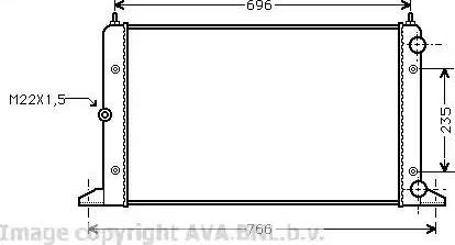 Ava Quality Cooling VW 2134 - Radiators, Motora dzesēšanas sistēma www.autospares.lv