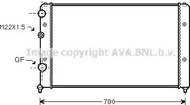 Ava Quality Cooling VW 2122 - Radiators, Motora dzesēšanas sistēma www.autospares.lv