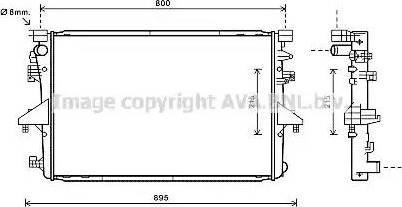 Ava Quality Cooling VW2317 - Radiators, Motora dzesēšanas sistēma www.autospares.lv