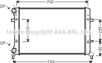 Ava Quality Cooling VW 2204 - Radiators, Motora dzesēšanas sistēma www.autospares.lv