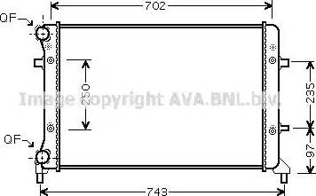 Ava Quality Cooling VW2205 - Radiators, Motora dzesēšanas sistēma www.autospares.lv