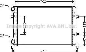 Ava Quality Cooling VWA2223 - Radiators, Motora dzesēšanas sistēma www.autospares.lv