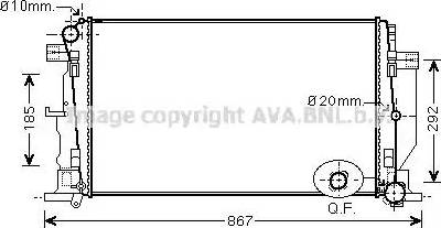 Ava Quality Cooling VW 2279 - Radiators, Motora dzesēšanas sistēma www.autospares.lv