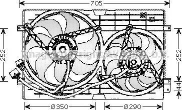 Ava Quality Cooling VW 7508 - Ventilators, Motora dzesēšanas sistēma www.autospares.lv