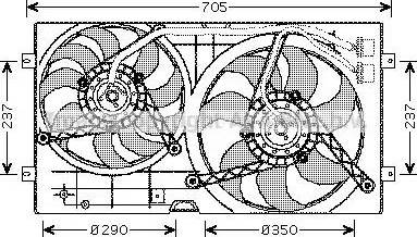 Ava Quality Cooling VW 7503 - Ventilators, Motora dzesēšanas sistēma www.autospares.lv