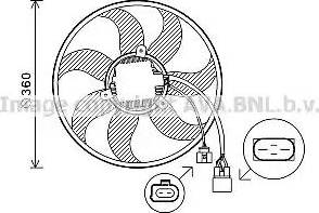 Ava Quality Cooling VW7537 - Ventilators, Motora dzesēšanas sistēma www.autospares.lv