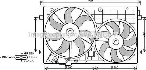 Ava Quality Cooling VW 7528 - Ventilators, Motora dzesēšanas sistēma www.autospares.lv