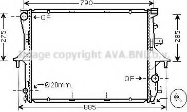 Ava Quality Cooling VWA2199 - Radiators, Motora dzesēšanas sistēma www.autospares.lv