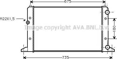 Ava Quality Cooling VWA2160 - Radiators, Motora dzesēšanas sistēma www.autospares.lv