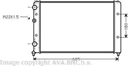 Ava Quality Cooling VWA2115 - Radiators, Motora dzesēšanas sistēma autospares.lv