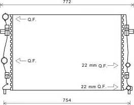 Ava Quality Cooling VWA2343 - Radiators, Motora dzesēšanas sistēma www.autospares.lv