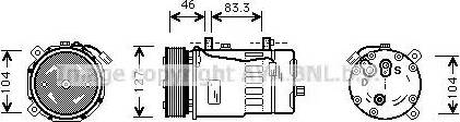 Ava Quality Cooling VWAK050 - Kompresors, Gaisa kond. sistēma autospares.lv