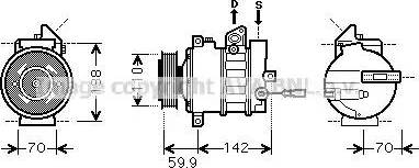 Ava Quality Cooling VWK298 - Kompresors, Gaisa kond. sistēma autospares.lv