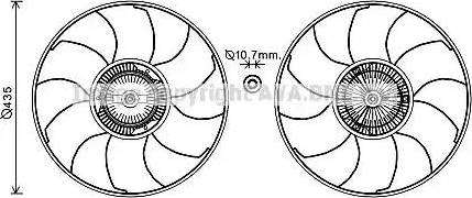 Ava Quality Cooling VWC332 - Ventilators, Motora dzesēšanas sistēma www.autospares.lv