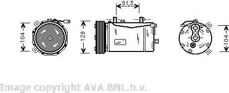 Ava Quality Cooling VW K164 - Kompresors, Gaisa kond. sistēma www.autospares.lv