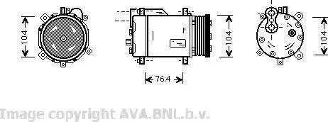 Ava Quality Cooling VW K170 - Kompresors, Gaisa kond. sistēma www.autospares.lv