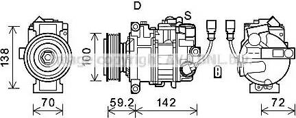 Ava Quality Cooling VWK385 - Kompresors, Gaisa kond. sistēma www.autospares.lv