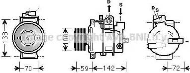 Ava Quality Cooling VWK380 - Kompresors, Gaisa kond. sistēma www.autospares.lv