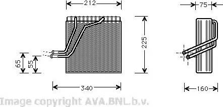 Ava Quality Cooling VW V030 - Iztvaikotājs, Gaisa kondicionēšanas sistēma www.autospares.lv