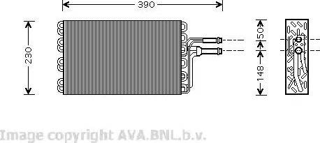 Ava Quality Cooling VW V185 - Iztvaikotājs, Gaisa kondicionēšanas sistēma autospares.lv