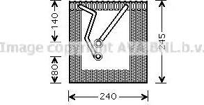 Ava Quality Cooling VW V241 - Iztvaikotājs, Gaisa kondicionēšanas sistēma www.autospares.lv