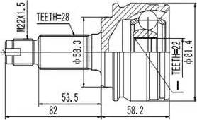 Aywiparts AW1510161 - Шарнирный комплект, ШРУС, приводной вал www.autospares.lv