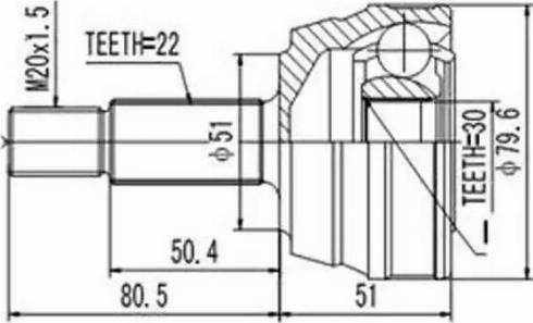 Aywiparts AW1511014 - Šarnīru komplekts, Piedziņas vārpsta autospares.lv