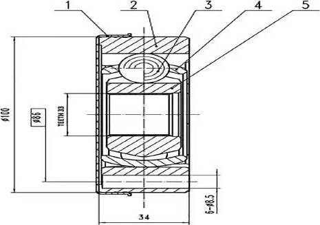 Aywiparts AW1520420 - Шарнирный комплект, ШРУС, приводной вал www.autospares.lv