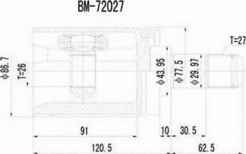 Aywiparts AW1521090 - Šarnīru komplekts, Piedziņas vārpsta www.autospares.lv