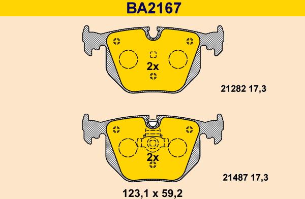 Barum BA2167 - Brake Pad Set, disc brake www.autospares.lv