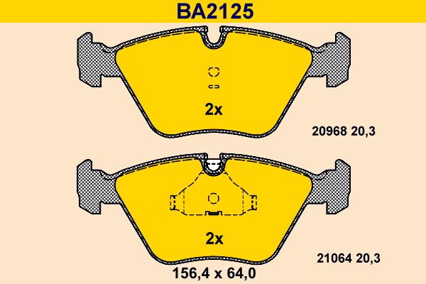 Barum BA2125 - Bremžu uzliku kompl., Disku bremzes autospares.lv