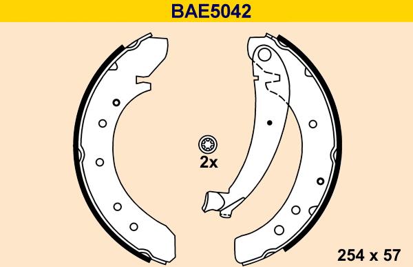 Barum BAE5042 - Bremžu loku komplekts www.autospares.lv