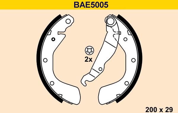 Barum BAE5005 - Bremžu loku komplekts autospares.lv