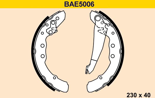 Barum BAE5006 - Brake Shoe Set www.autospares.lv