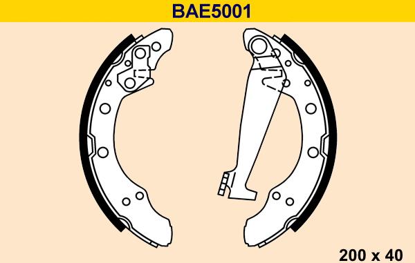 Barum BAE5001 - Brake Shoe Set www.autospares.lv