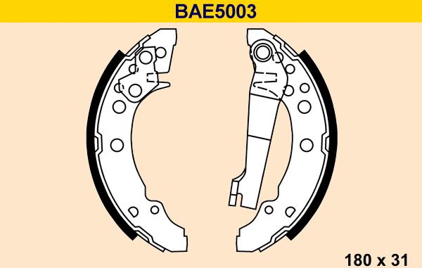 Barum BAE5003 - Brake Shoe Set www.autospares.lv