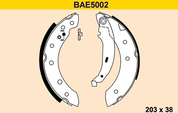 Barum BAE5002 - Bremžu loku komplekts www.autospares.lv