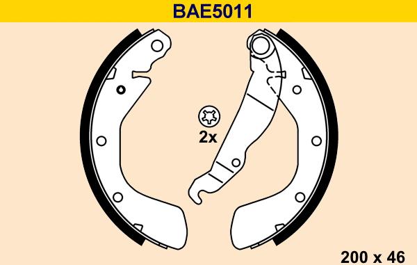 Barum BAE5011 - Bremžu loku komplekts www.autospares.lv