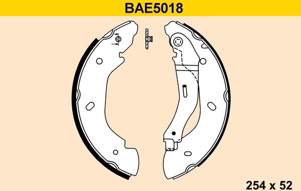 Barum BAE5018 - Bremžu loku komplekts www.autospares.lv