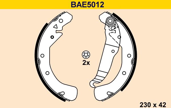 Barum BAE5012 - Bremžu loku komplekts autospares.lv