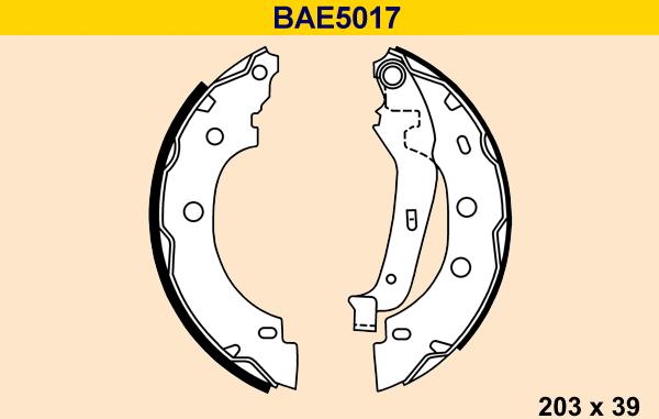 Barum BAE5017 - Bremžu loku komplekts www.autospares.lv